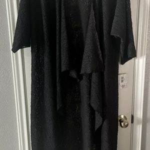 Lularoe Black Lace Shirley NWT S